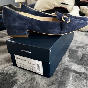 Cole haan blue suede flats